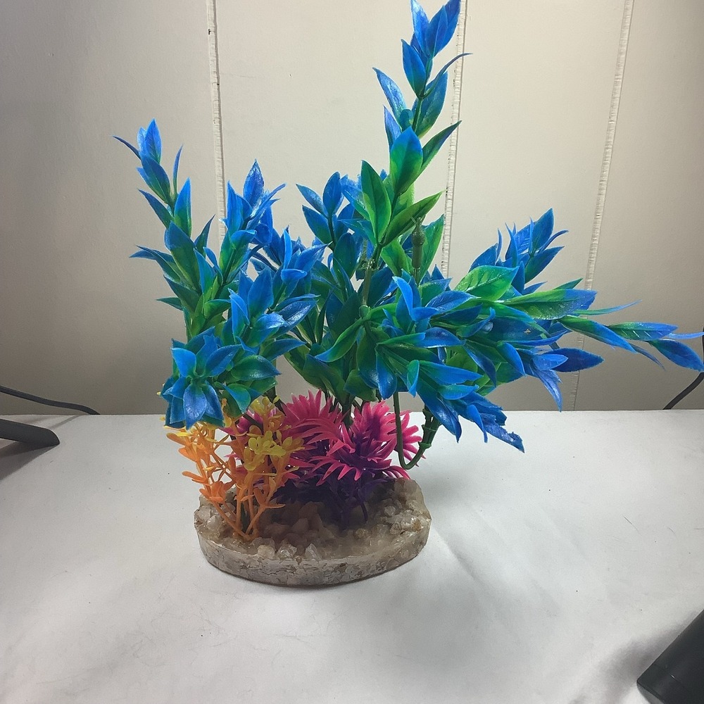 Decorative Plastic Aquarium Plants for Fish Tanks - Blue, Green, Orange, Pink